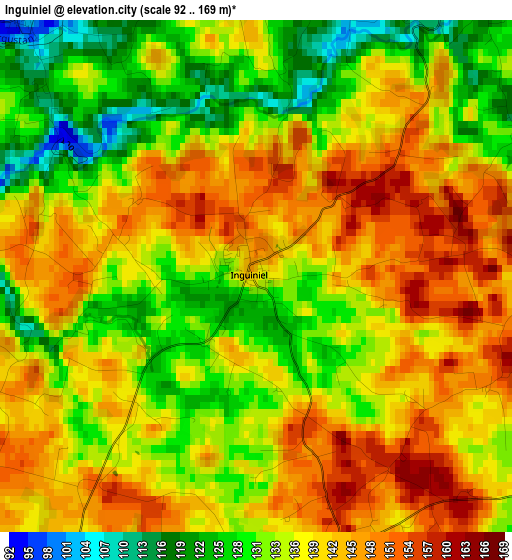 Inguiniel elevation map