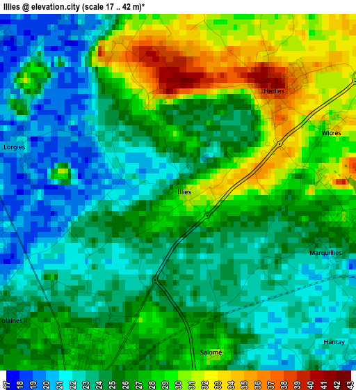 Illies elevation map