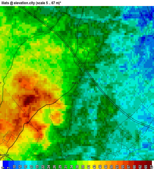 Illats elevation map