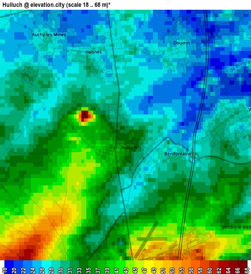 Hulluch elevation map