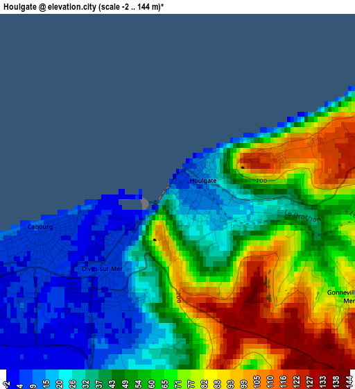 Houlgate elevation map