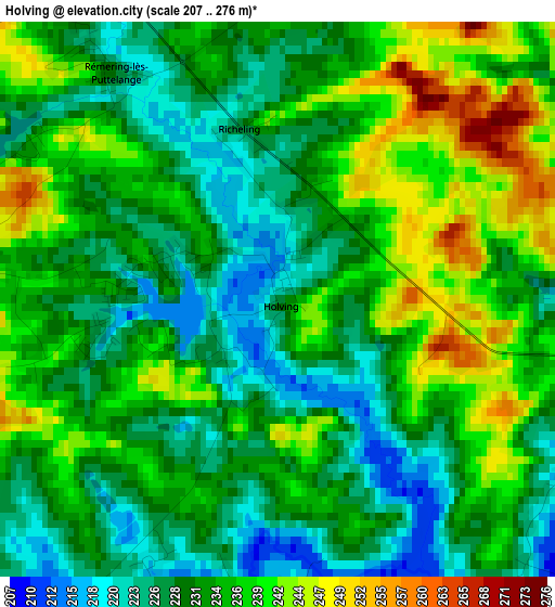 Holving elevation map