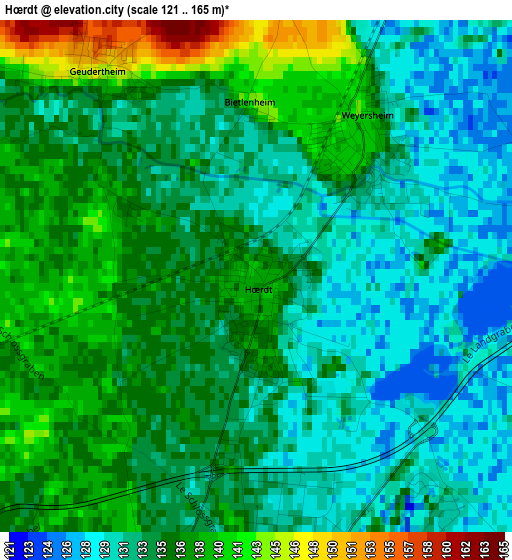 Hœrdt elevation map