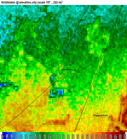 Hirtzfelden elevation map