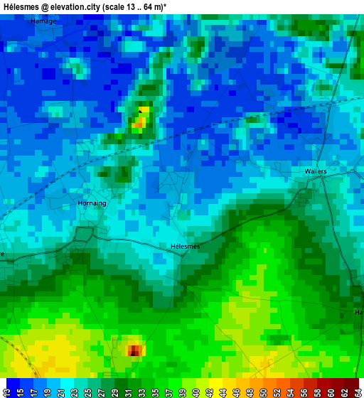 Hélesmes elevation map