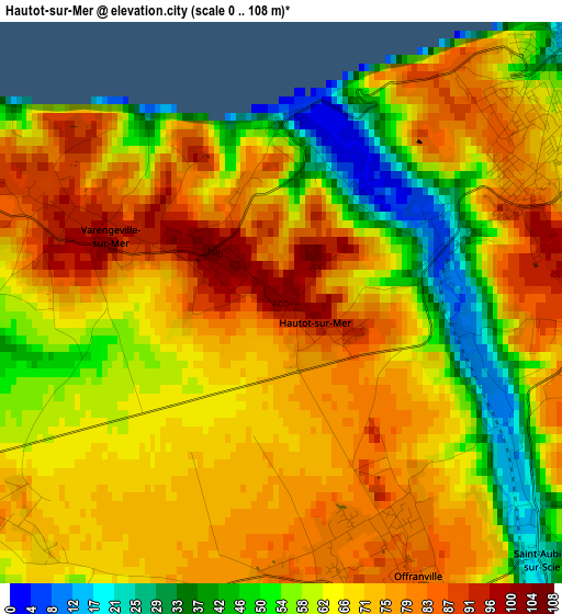 Hautot-sur-Mer elevation map