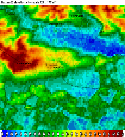 Hatten elevation map