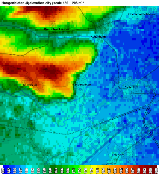 Hangenbieten elevation map