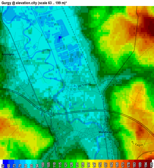 Gurgy elevation map