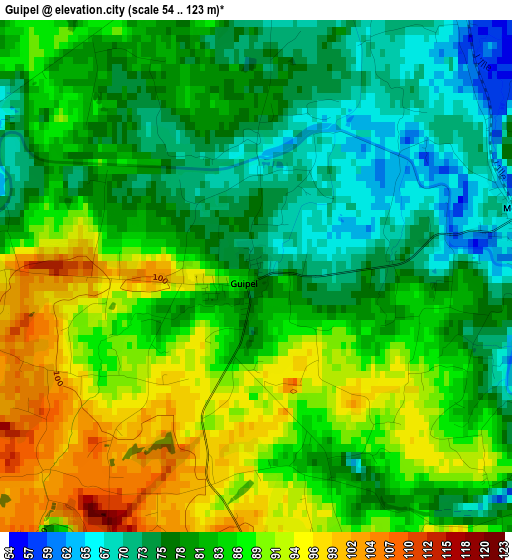 Guipel elevation map