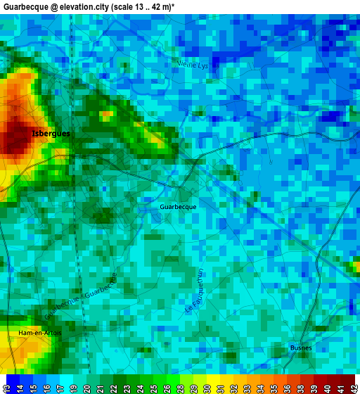 Guarbecque elevation map