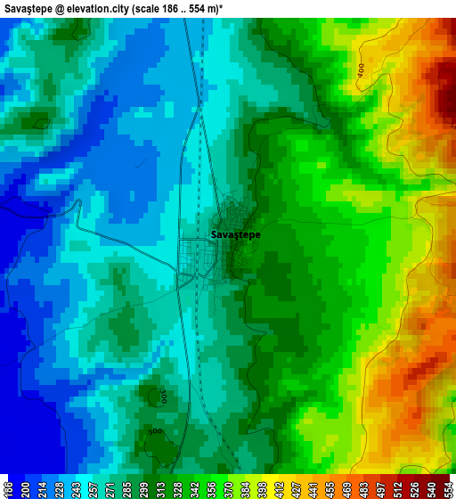 Savaştepe elevation map