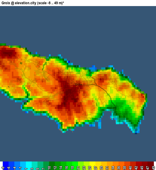 Groix elevation map