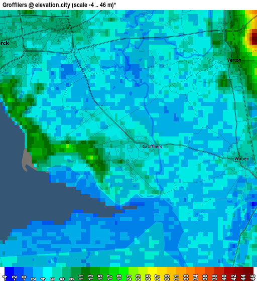 Groffliers elevation map