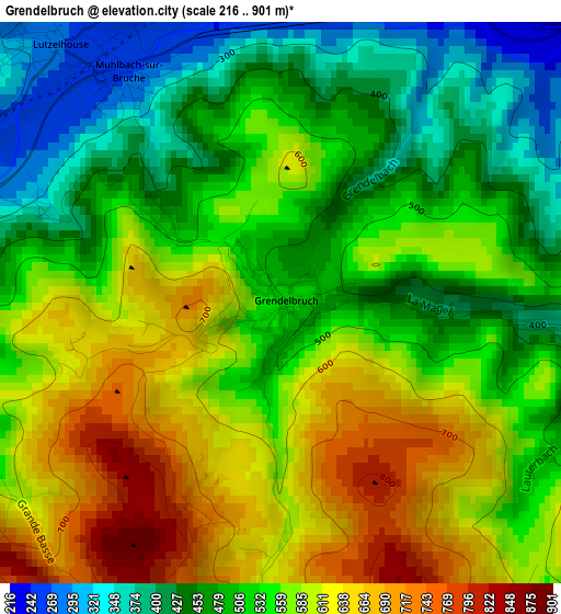 Grendelbruch elevation map