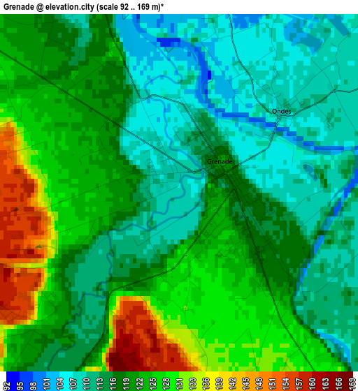 Grenade elevation map