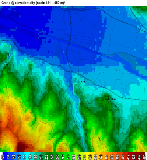 Grane elevation map