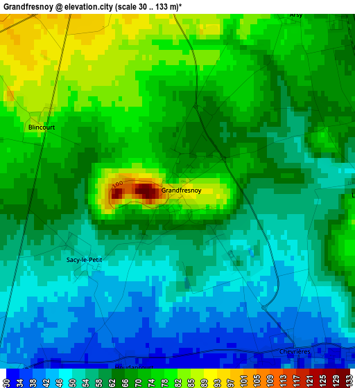 Grandfresnoy elevation map