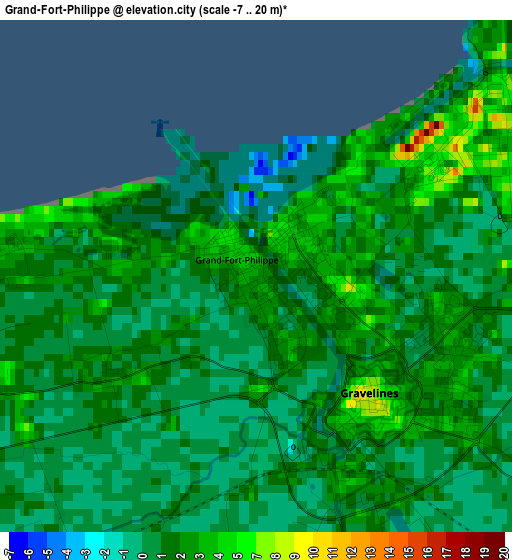 Grand-Fort-Philippe elevation map