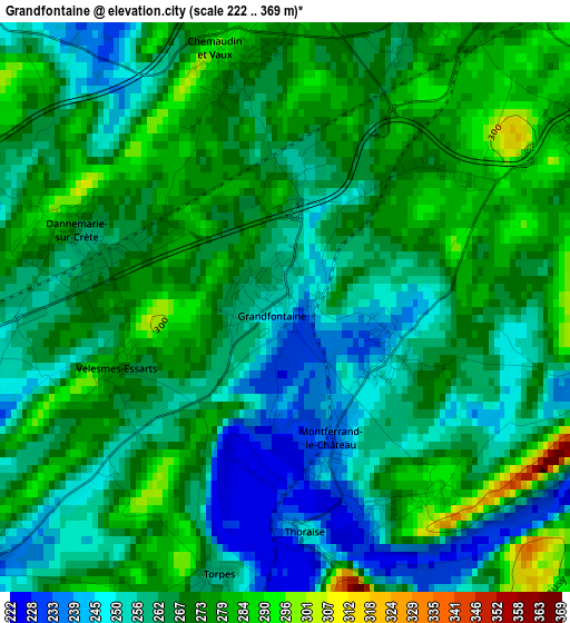 Grandfontaine elevation map