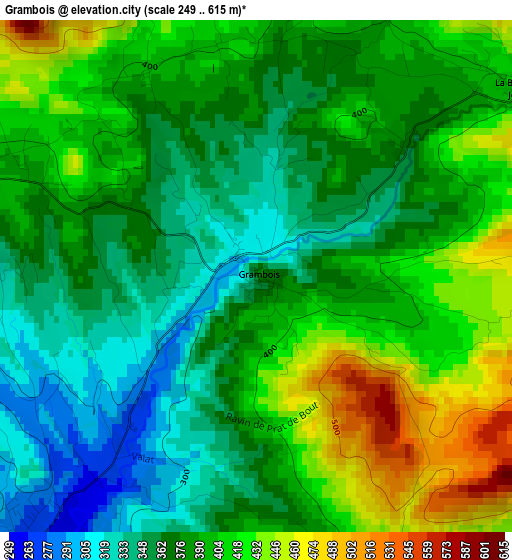 Grambois elevation map