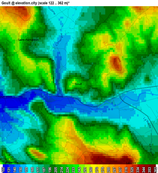 Goult elevation map