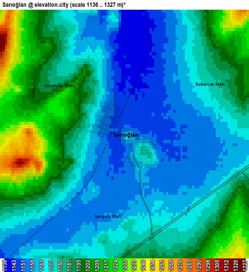 Sarıoğlan elevation map