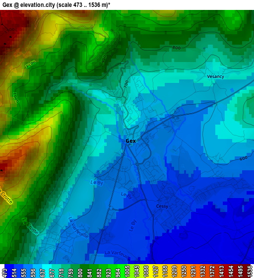 Gex elevation map