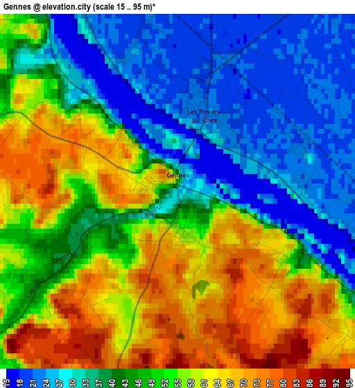 Gennes elevation map