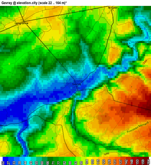 Gavray elevation map