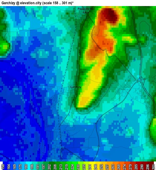 Garchizy elevation map