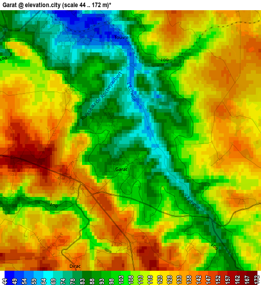 Garat elevation map