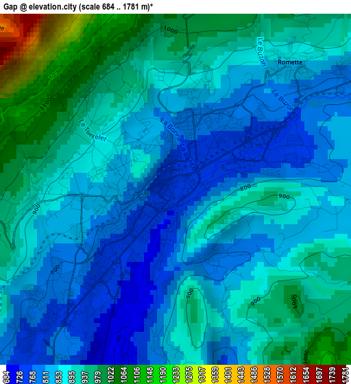 Gap elevation map