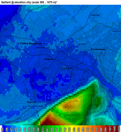 Gaillard elevation map