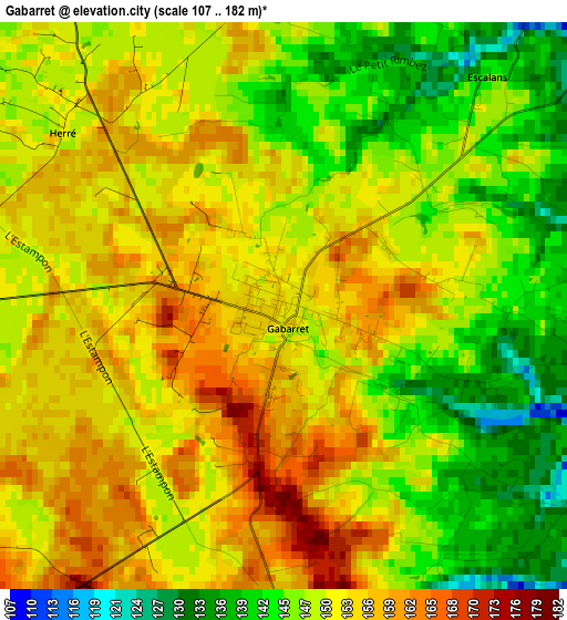 Gabarret elevation map