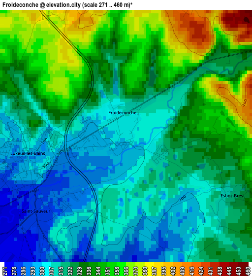 Froideconche elevation map