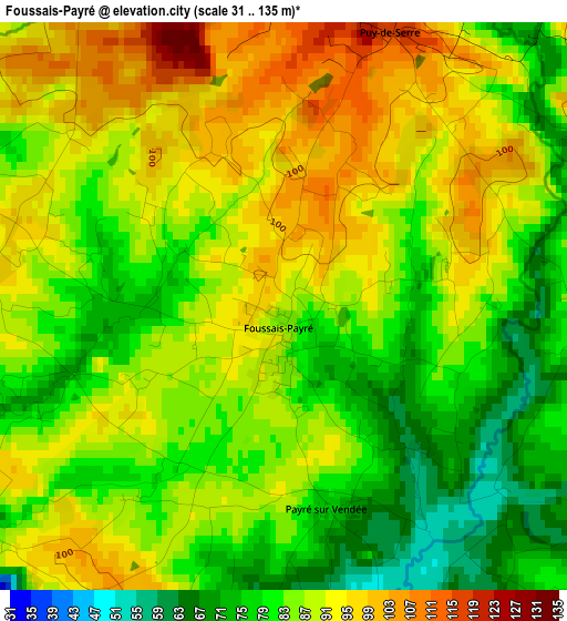 Foussais-Payré elevation map