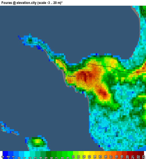 Fouras elevation map