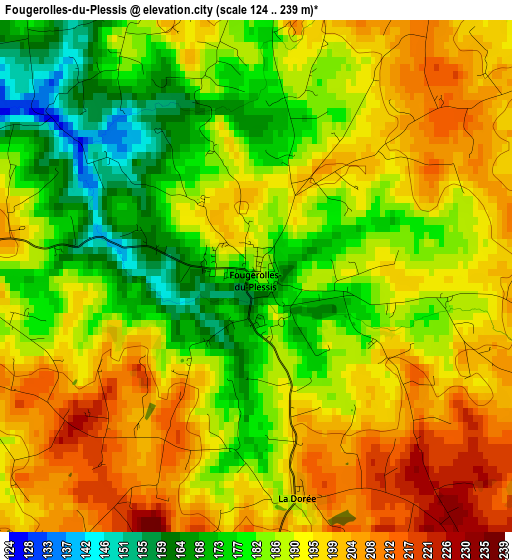 Fougerolles-du-Plessis elevation map