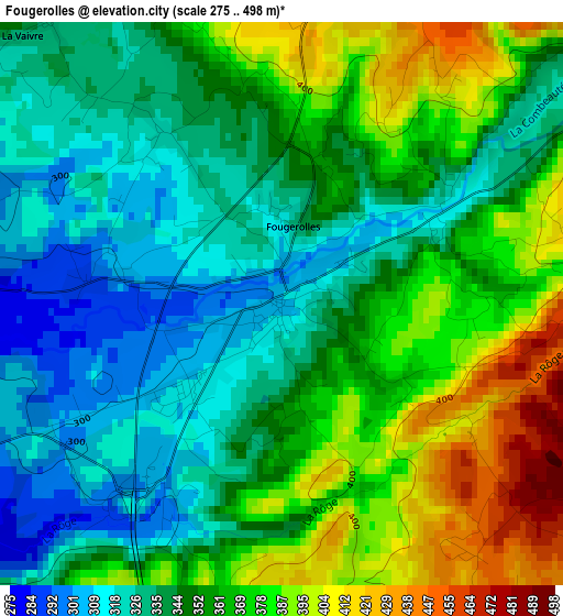 Fougerolles elevation map