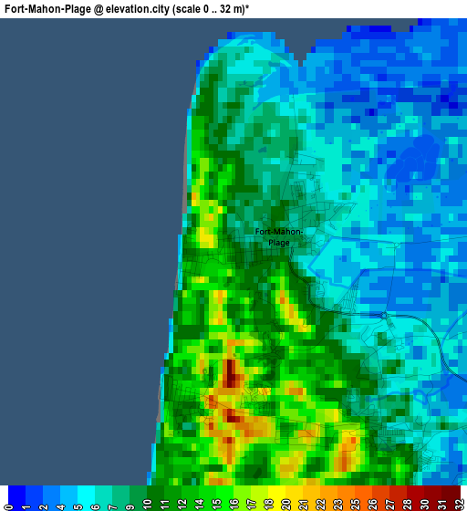 Fort-Mahon-Plage elevation map