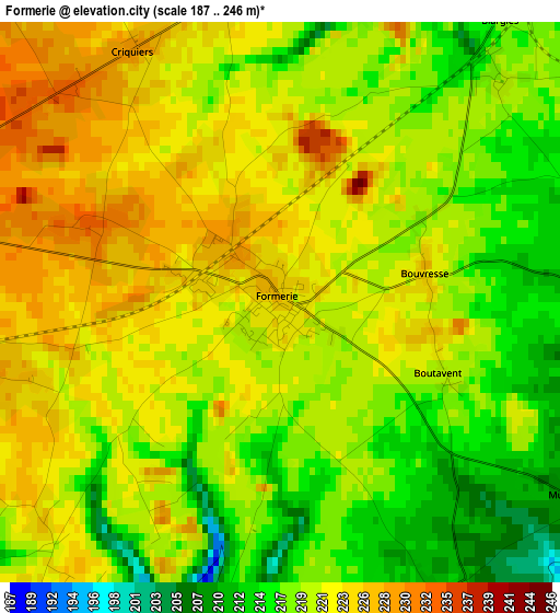 Formerie elevation map