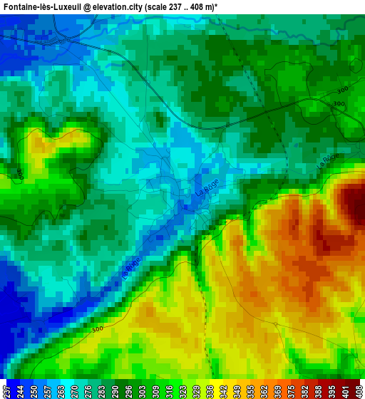 Fontaine-lès-Luxeuil elevation map