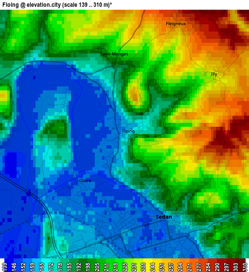 Floing elevation map