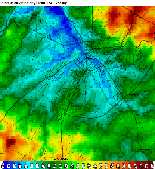 Flers elevation map