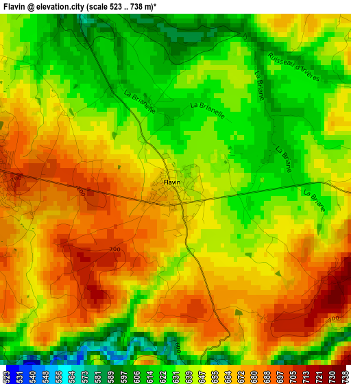 Flavin elevation map