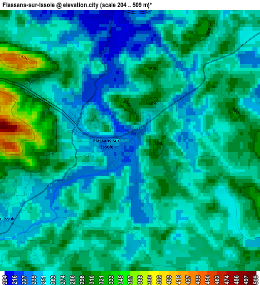 Flassans-sur-Issole elevation map