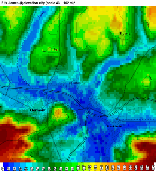 Fitz-James elevation map