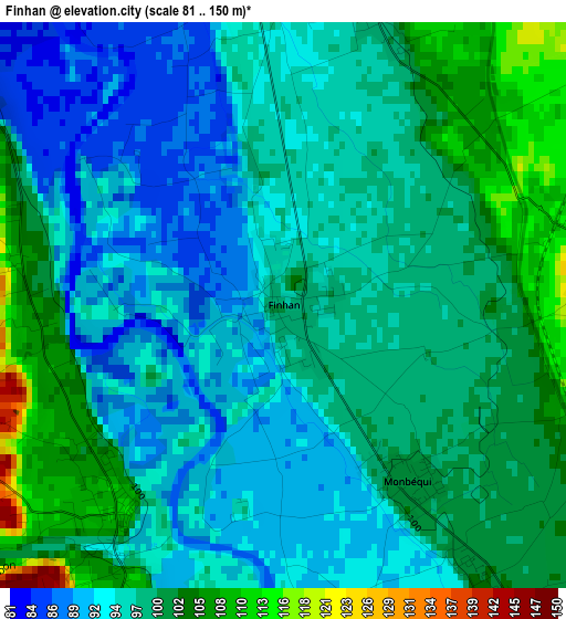 Finhan elevation map