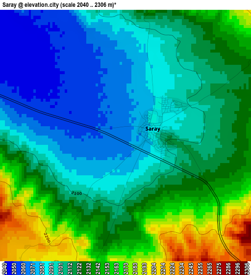 Saray elevation map